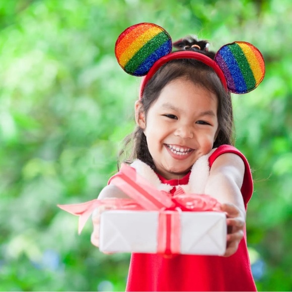 Disney Mickey Mouse Rainbow Collection Glitter Ear Headband - Picture 2 of 9